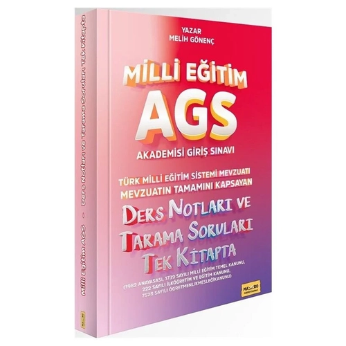 Makro Kitabevi 2025 MEB-AGS T�rk Milli E�itim Sistemi Mevzuat� Ders Notlar� ve Tarama Sorular� Tek Kitap - Melih G�nen� Makro Kitabevi