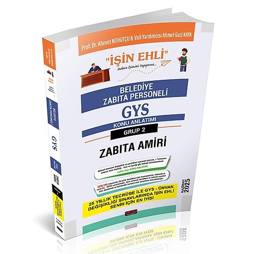 Sava Yaynevi GYS Belediye Zabta Personeli Konu Anlatm Grup 2 Zabta Amiri