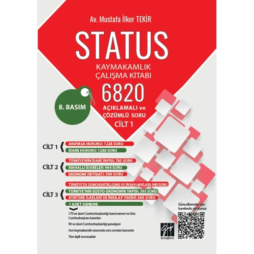 Status Kaymakaml�k �al��ma Kitab� 6820 A��klamal� Ve ��z�ml� Soru