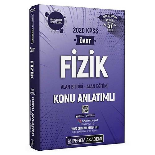 Pegem 2020 ABT Fizik retmenlii Konu Anlatml Video Destekli Pegem Akademi Yaynlar
