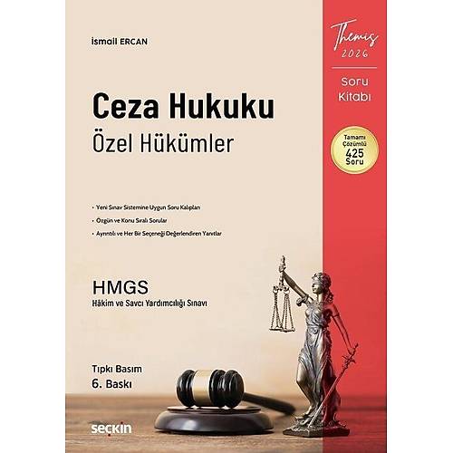 Se�kin 2026 THEM�S HMGS Hakimlik Ceza Hukuku �zel H�k�mler Soru Kitab� ��z�ml� 6. Bask� - �smail Ercan Se�kin Yay�nlar�