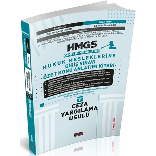 Sava� Yay�nevi HMGS �zet Konu Anlat�m� Ceza Yarg�lama Usul� �ubat 2026 4. Bask�