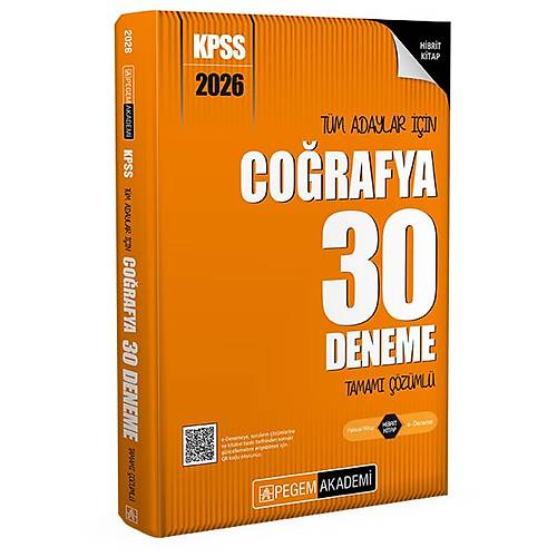 2026 KPSS T�m Adaylar ��in Co�rafya 30 Deneme Tamam� ��z�ml�