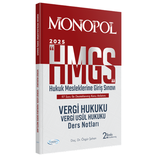 Monopol Yay�nlar� HMGS Vergi Hukuku Vergi Usul Hukuku Ders Notlar� 2025
