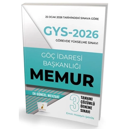 Pelikan 2026 GYS G�� �daresi Ba�kanl��� Memur 3 Deneme ��z�ml� G�revde Y�kselme - Emin H�seyin �ahin Pelikan Yay�nevi