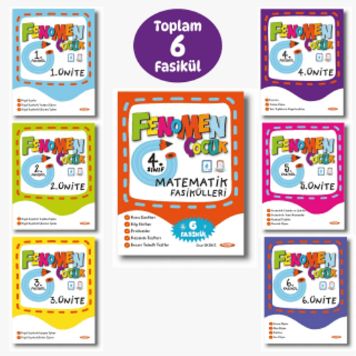 Fenomen �ocuk 4. S�n�f Matematik Fasik�lleri (6 Fasik�l)