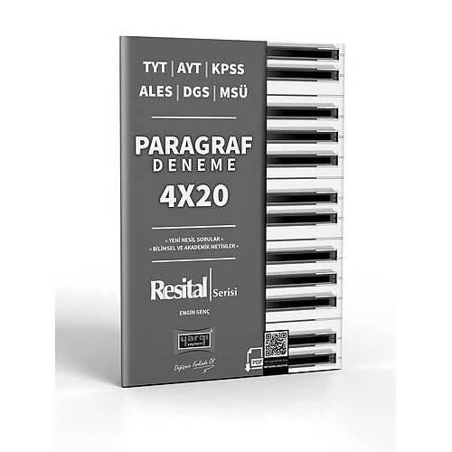 Yarg Yaynlar TYT AYT KPSS ALES DGS MS Resital Serisi 4x20 Paragraf Denemeleri