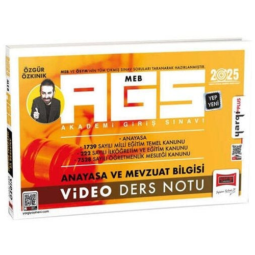 Yarg Yaynlar 2025 MEB-AGS Anayasa ve Mevzuat Bilgisi Video Ders Notu