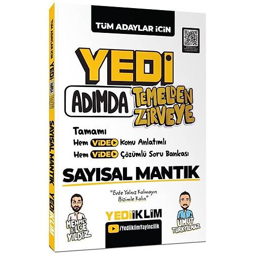 Yediiklim Yaynlar Yedi Admda Temelden Zirveye Saysal Mantk Video Konu Anlatml Video zml Soru Bankas Umut Trkylmaz, Mehmet Bilge Yldz Yediiklim Yaynlar