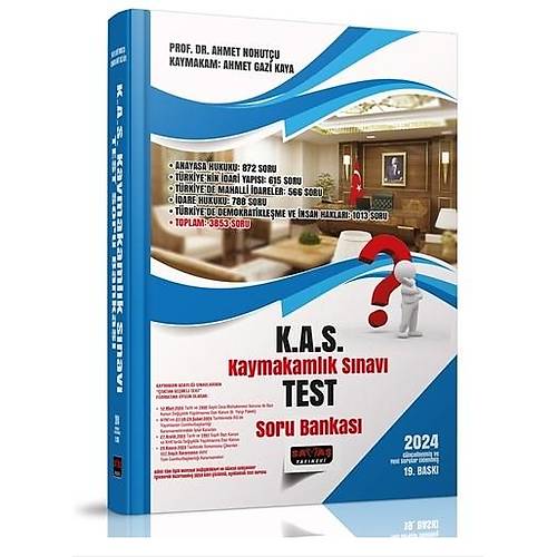 KAS Kaymakamlk Snav Test Soru Bankas - Ahmet Nohutu, Ahmet Gazi Kaya 2024