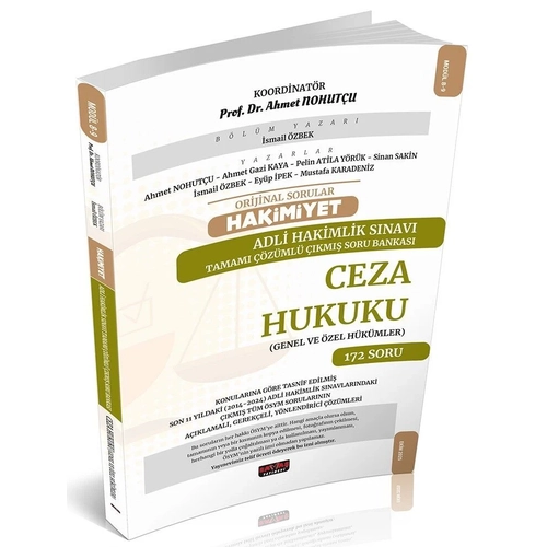Sava 2025 HAKMYET Adli Hakimlik Ceza Hukuku Orijinal km Soru Bankas zml - Ahmet Nohutu Sava Yaynlar