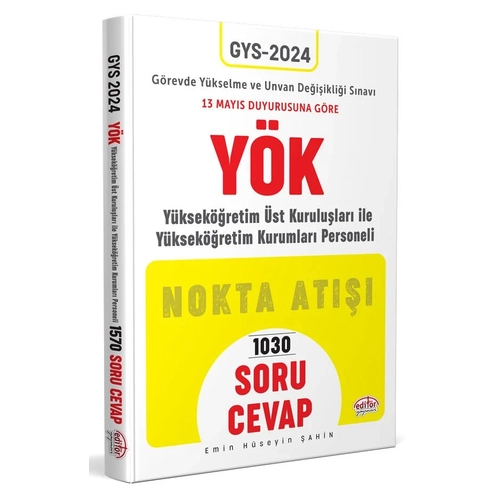 Yksekretim Kurumu (YK) GYS Nokta At Soru-Cevap Editr Yaynlar