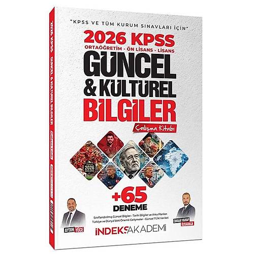 �ndeks Akademi 2026 KPSS G�ncel ve K�lt�rel Bilgiler �al��ma Kitab� (65 Deneme �laveli) - Ayd�n Y�ce, Emrah Vahap �zkaraca