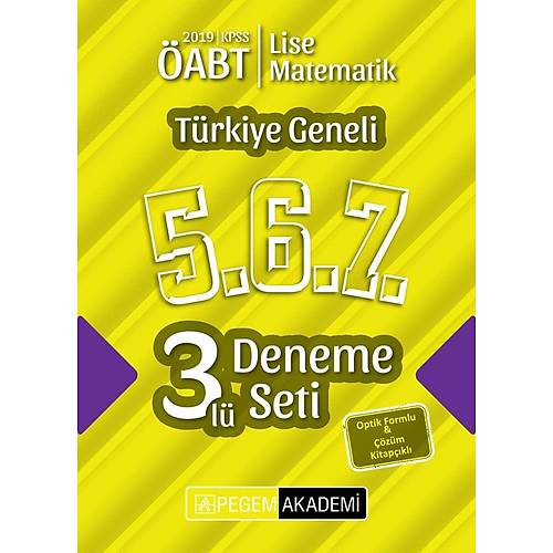 Pegem 2019 ABT Lise Matematik retmenlii Trkiye Geneli 3 Deneme (5.6.7) Pegem Akademi Yaynlar