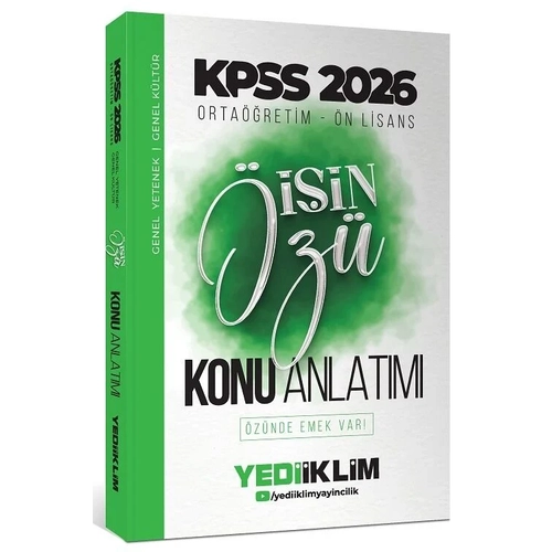 Yediiklim 2026 KPSS Lise Orta��retim �n Lisans ��in �z� Konu Anlat�ml� Tek Kitap Yediiklim Yay�nlar�