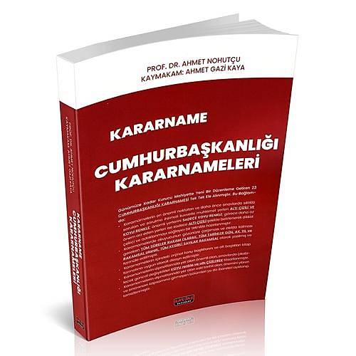 KARARNAME Cumhurbakanl Kararnameleri - Ahmet Nohutu 2021