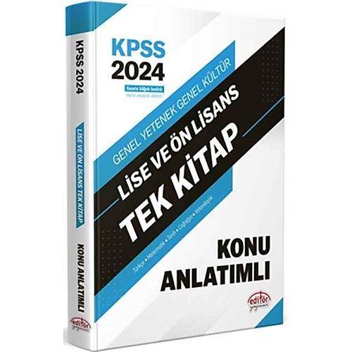 Editr Yaynlar 2024 KPSS LSE VE N LSANS TEK KTAP KONU ANLATIMLI