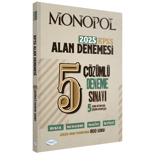 Monopol Yay�nlar� 2025 KPSS A Grubu Fasik�l 5 Deneme ��z�ml�