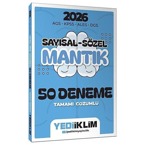 Yediiklim 2026 KPSS MEB-AGS ALES DGS Say�sal-S�zel Mant�k 50 Deneme ��z�ml� Yediiklim Yay�nlar�