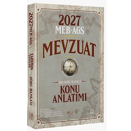 CBA Yay�nlar� 2027 MEB-AGS Mevzuat Konu Anlat�m� - Ali Ko� CBA Yay�nlar�