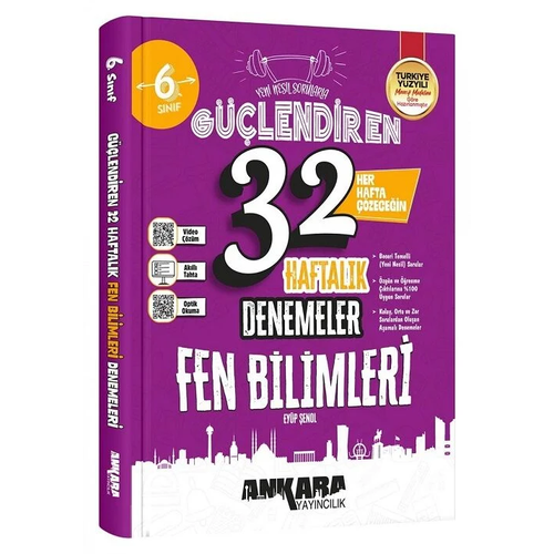 Ankara Yay�nc�l�k 6. S�n�f Fen Bilimleri G��lendiren Maarif Modeli 32 Haftal�k Denemeler Ankara Yay�nc�l�k
