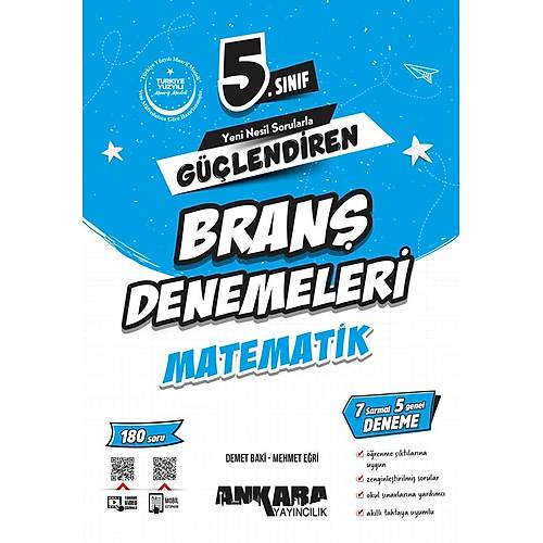 5.Snf Glendiren Matematik Bran Denemeleri Demet Baki - Mehmet Eri Ankara Yaynclk