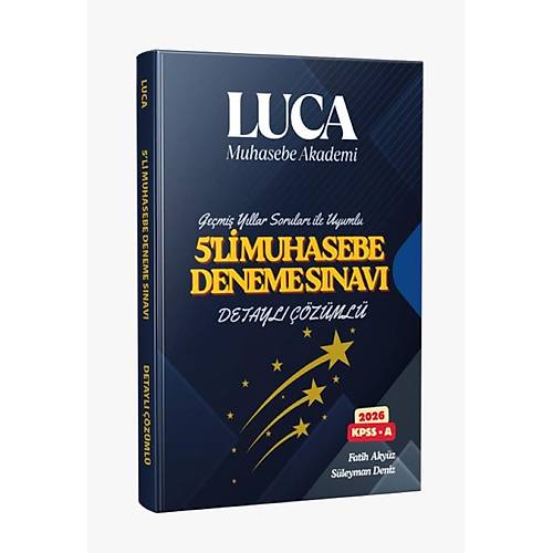 Luca Muhasebe Akademi KPSS A 5'li Muhasebe Deneme S�nav�