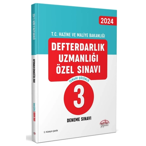 Defterdarlk Uzmanl zel Snav Tamam zml 3 Deneme Snav