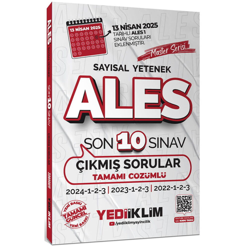 Yediiklim Yay�nlar� ALES Master Serisi Say�sal Yetenek Tamam� ��z�ml� Son 10 S�nav ��km�� Sorular