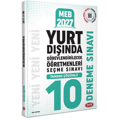 Data Yay�nlar� 2027 MEB Yurt D���nda G�revlendirilecek ��retmenleri Se�me S�nav� Tamam� ��z�ml� 10 Deneme S�nav�