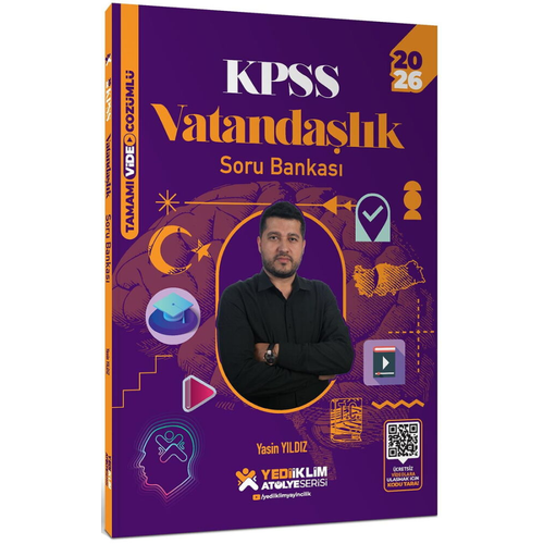 Yediiklim Yay�nlar� 2026 KPSS At�lye Serisi Genel K�lt�r Vatanda�l�k Tamam� Video ��z�ml� Soru Bankas� Yasin Y�ld�z Yediiklim