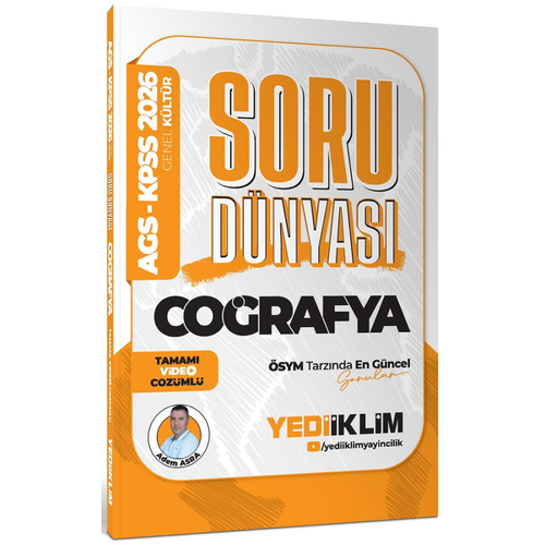 Yediiklim Yaynlar 2026 KPSS AGS Corafya Tamam Video zml Soru Dnyas Adem Asra Yediiklim