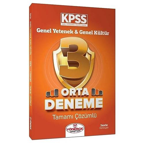 Yönerge KPSS Genel Yetenek Genel Kültür Orta 3 Deneme Çözümlü Yönerge Yayınları