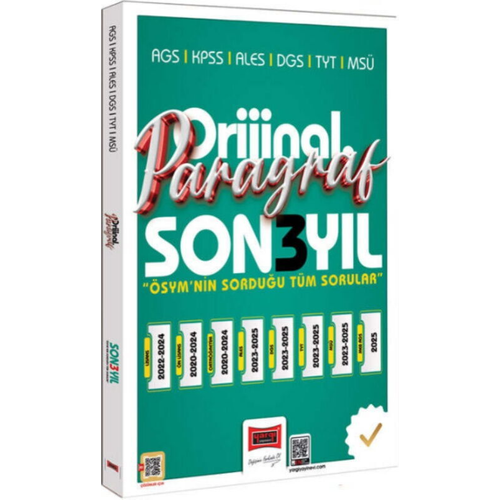 Yarg� Yay�nlar� 2026 KPSS AGS ALES DGS TYT MS� Orijinal Paragraf Son 3 Y�l ��km�� Sorular Komisyon