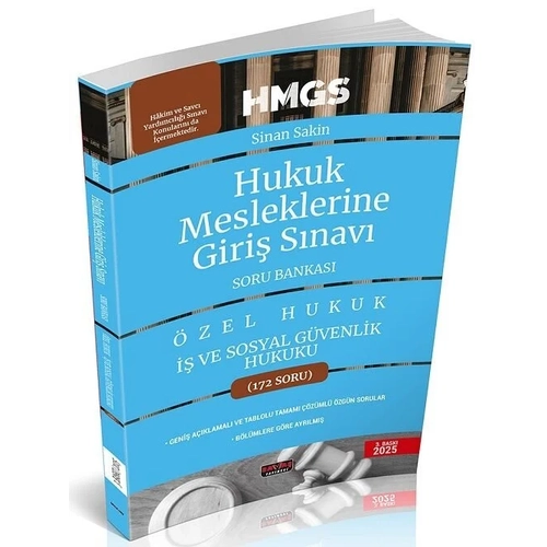 Sava 2025 HMGS zel Hukuk  ve Sosyal Gvenlik Hukuku Soru Bankas 3. Bask - Sinan Sakin Sava Yaynlar