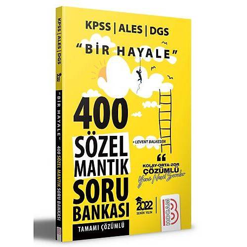 Benim Hocam Yaynlar 2022 Bir Hayale Serisi 400 Szel Mantk Tamam zml Soru Bankas