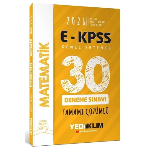 Yediiklim 2026 EKPSS Matematik 30 Deneme zml Yediiklim Yaynlar