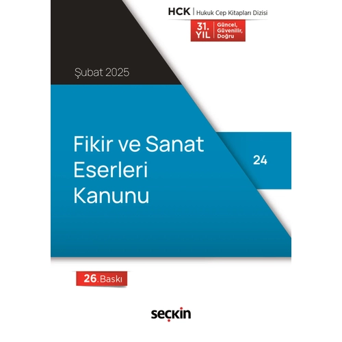 Se�kin Yay�nc�l�k Fikir ve Sanat Eserleri Kanunu (Cep Kitab�) �ubat 2025