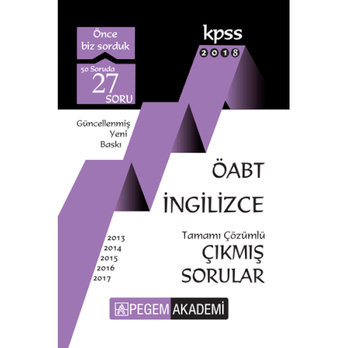 Pegem 2018 ABT ngilizce km Sorular zml Pegem Akademi Yaynlar