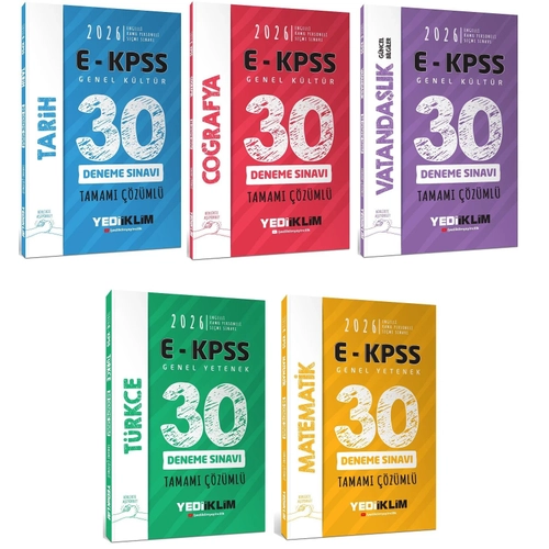 Yediiklim 2026 EKPSS 150 Deneme 5 li Set Yediiklim Yaynlar