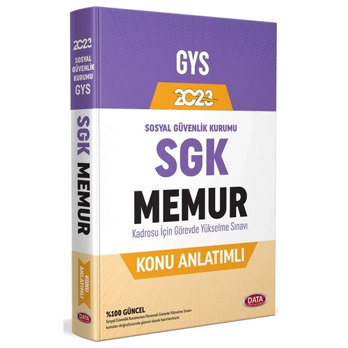 Data Yaynlar 2023 SGK Memur GYS Konu Anlatml