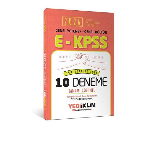 Yediiklim Yay�nevi 2026 E - KPSS Genel Yetenek Genel K�lt�r T�m Adaylar ��in Tamam� ��z�ml� 10 Deneme