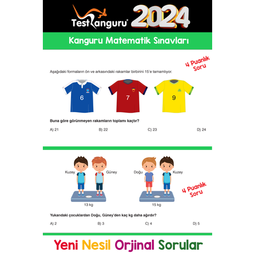 2. S�n�f Zihin �al��t�ran E�lenceli Kanguru Matematik Sorular� Dikkat At�lyesi Yay�nlar�