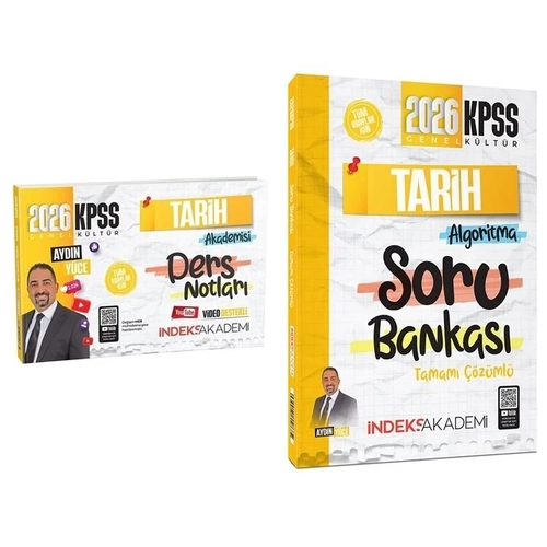 �ndeks Akademi 2026 KPSS Tarih Akademisi Video Ders Notlar� + Soru Bankas� 2 li Set - Ayd�n Y�ce �ndeks Akademi Yay�nc�l�k