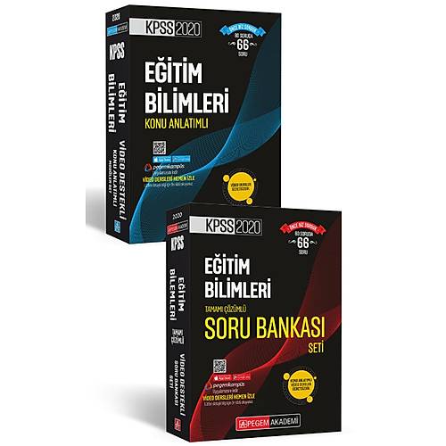 2020 KPSS Eitim Bilimleri Video Destekli Konu-Soru 2li Modler Set