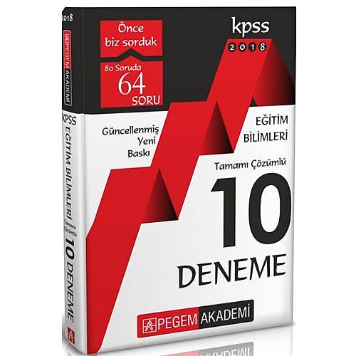 KPSS Eitim Bilimleri 10 Deneme Tamam zml Pegem Yaynlar 2018