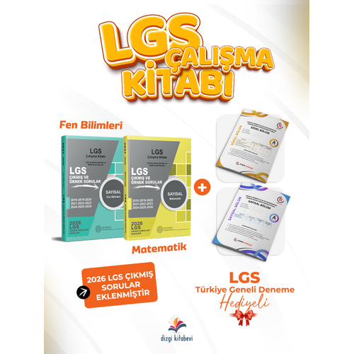 Dizgi Kitap 2027 MEB LGS Say�sal �al��ma Kitab� ��km�� Sorular ve �rnek Sorular 2'li Set - LGS TG Deneme Hediyeli