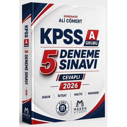 Makro Kitabevi 2026 KPSS A Grubu 5 Deneme - Ali C�mert Makro Kitabevi