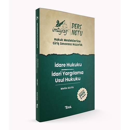 HMGS �dare Hukuku - �dari Yarg�lama Usul Hukuku Ders Notu Metin Kaya Temsil Kitap