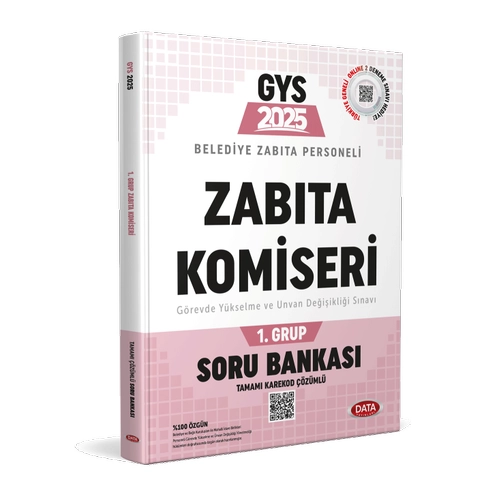 Data Yaynlar Belediye Zabta Personeli Zabta Komiseri 1. Grup Soru Bankas (Tamam Karekod zml)